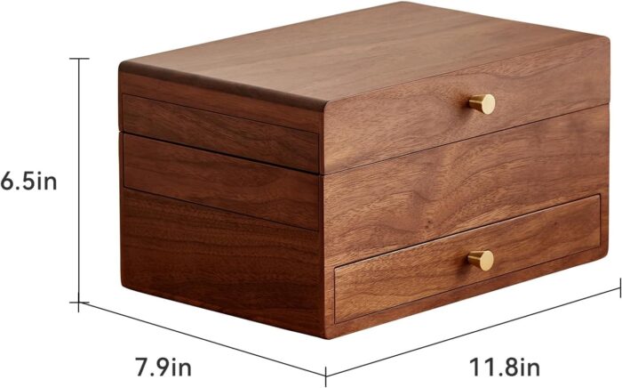 1747009165 chosin black walnut wooden jewelry box for women 3 level multi functional drawer wood organizer box with mirror for watch necklace ring earring storage mothers day gifts.jpg