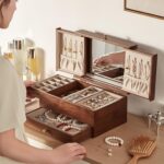 1747009167 chosin black walnut wooden jewelry box for women 3 level multi functional drawer wood organizer box with mirror for watch necklace ring earring storage mothers day gifts.jpg