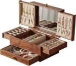 1747009169 chosin black walnut wooden jewelry box for women 3 level multi functional drawer wood organizer box with mirror for watch necklace ring earring storage mothers day gifts.jpg