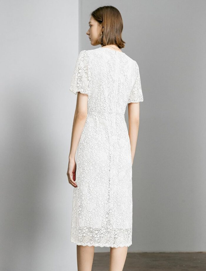 1747010029 womens lace floral v neck dress with puff sleeves and back zipper elegant and romantic design white.jpg