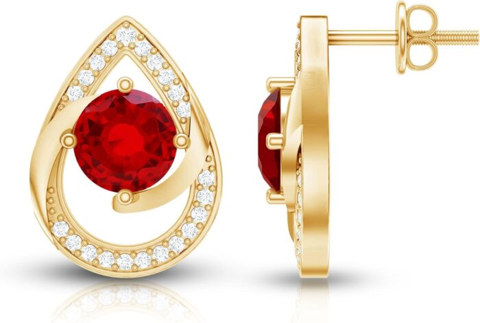 1747011204 certified 6 mm lab grown ruby stud earrings for women aaaa quality ruby diamond teardrop earrings with jewelry box.jpg