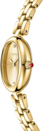 1747022167 golden bean series womens watch oval case adjustable stainless steel bracelet wrapped by stylish gift box elegant present gold watch for women.jpg