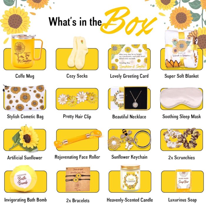 1747025754 18pcs sunflower gifts for women unique gift basket set birthday gifts for women best friend or sister sunshine box care package get well soon thinking of you friendship basket.jpg