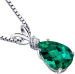 1747041797 peora created emerald with genuine diamond pendant for women 14k white gold elegant teardrop solitaire pear shape 10x7mm 1.75 carats total green emerald jewelry may birthstone wjewelry box.jpg