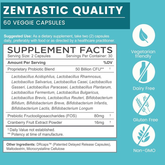 1747048875 zentastic probiotics prebiotics supplement 50 billion cfu for men womens immune digestive health 16 strains shelf stable 300 delayed release veggie capsules.jpg