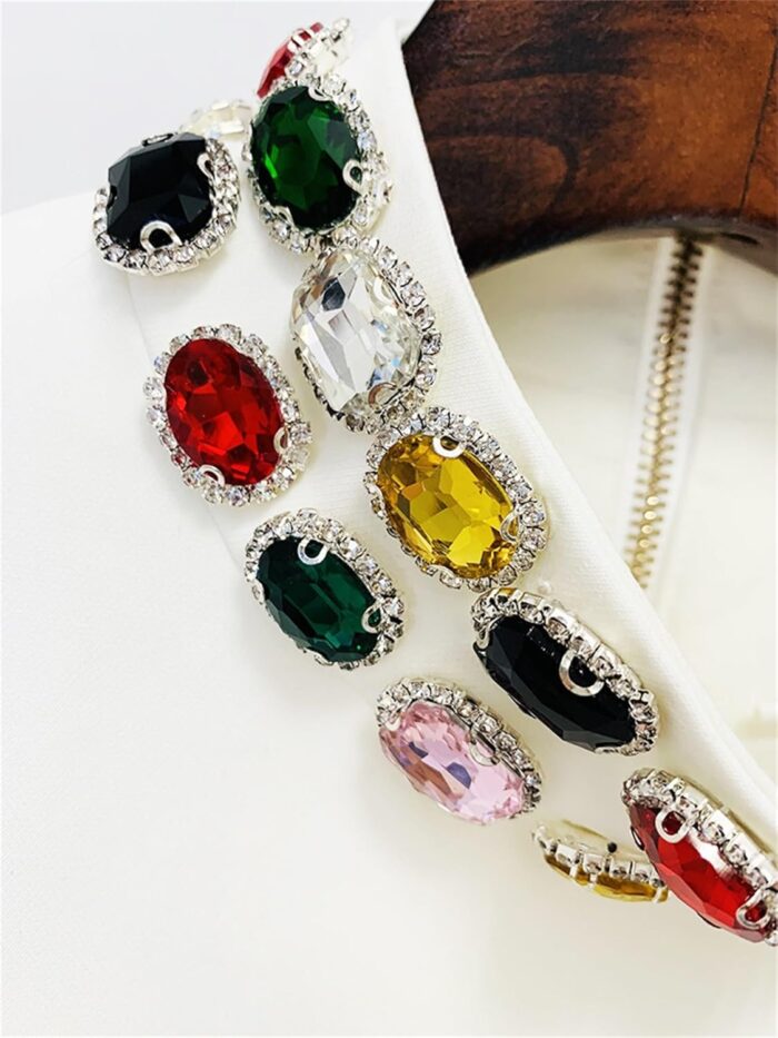 1747050158 2025 designer fashion womens luxury colorful diamond beading standing neck long sleeve dress.jpg