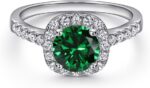 1747072288 14k gold emerald moissanite earrings necklace ring set womens three piece jewelry set luxury green gemstone jewelry for high end events.jpg