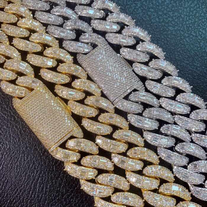 1747074811 icediamond 18k 25mm luxury brilliant baguette cz diamond bubble cuban chain necklace gold plated iced out micro pave 5a zirconia hip hop jewelry for men.jpg