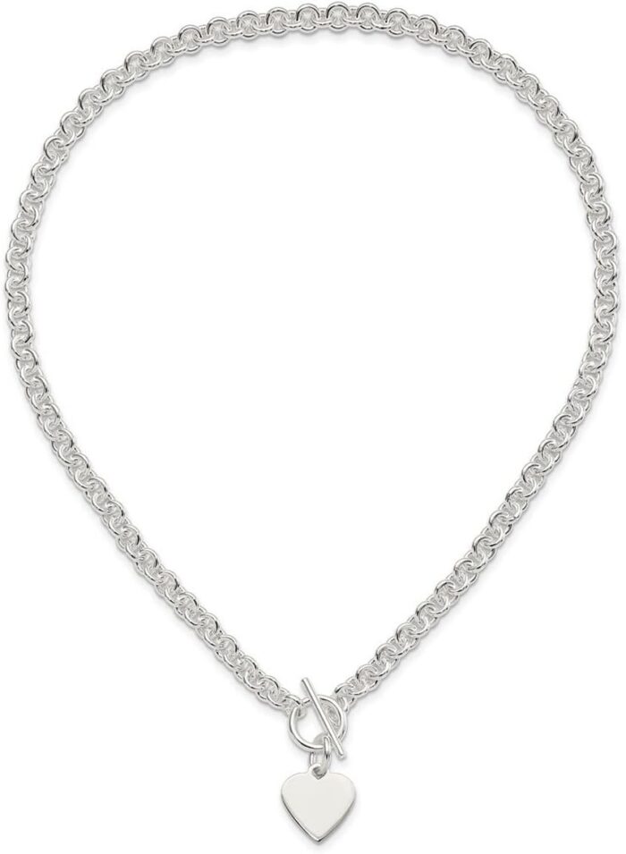 1747075930 jewelryweb sterling silver polished engravable heart tag heavy toggle necklace 6mm wide x 18 long designer heart necklace for women statement jewelry for mom.jpg