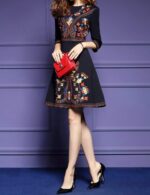 1747078896 lai meng five cats womens premium embroidered floral round neck cocktail elegant mini dress.jpg