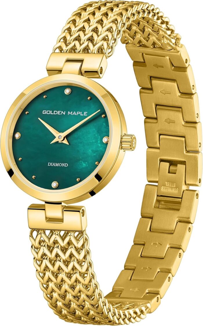 1747089362 dainty gold watch for women mother of pearl dial with diamond time markers adjustable bracelet and stylish watch box asteroid series.jpg