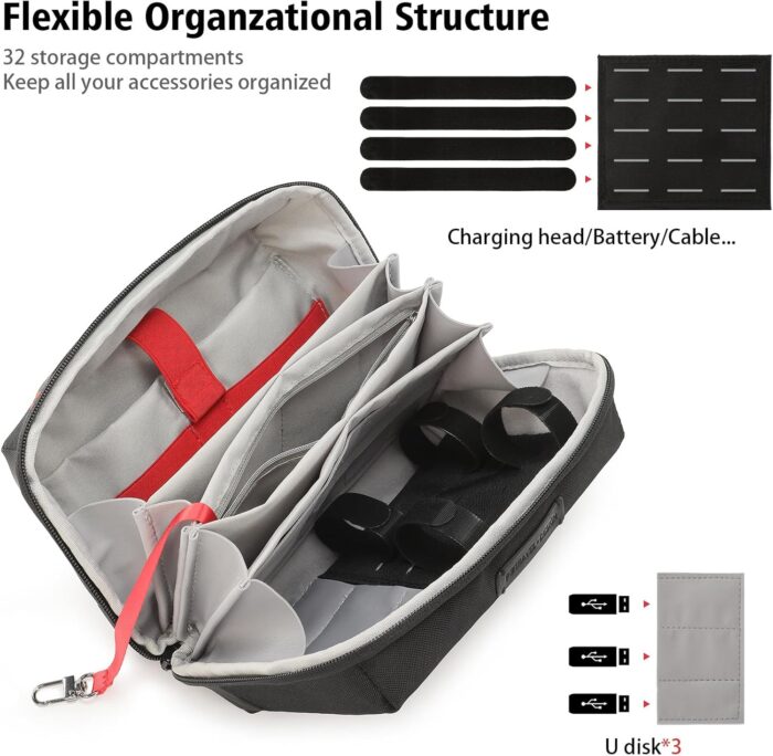 1747091180 vanfn electronics travel organizer storage bag accessory handle bag gadgets pouch usb cable travel friendly electronics organizer p.travel series.jpg