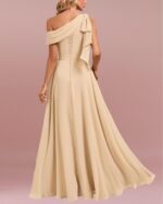 1747097254 one shoulder chiffon bridesmaid dresses for wedding with bow a line prom dress long slit formal evening party gown.jpg
