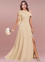 1747097259 one shoulder chiffon bridesmaid dresses for wedding with bow a line prom dress long slit formal evening party gown.jpg