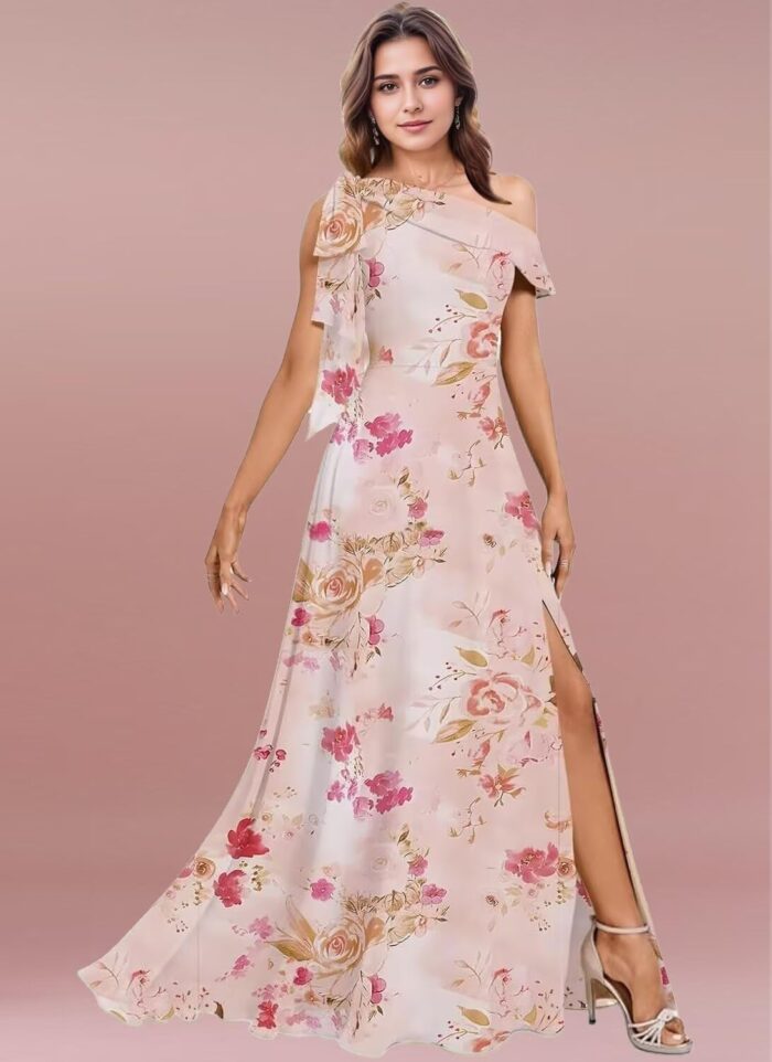 1747097261 one shoulder chiffon bridesmaid dresses for wedding with bow a line prom dress long slit formal evening party gown.jpg