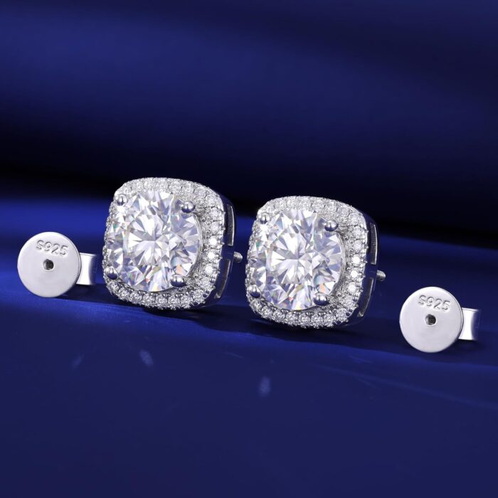 1747100543 moissanite square halo stud earrings screw back 0.2 8ct 3 10mm 18k whiteyellow gold plated 925 sterling silver moissanite earrings for women men.jpg