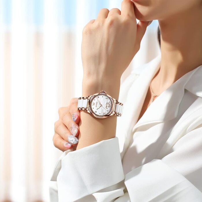 1747111403 olevs womens automatic watch premium large face diamond accented self winding watches for women fashion waterproof ladies dress watch two tone stainless steel ceramic bracelet.jpg