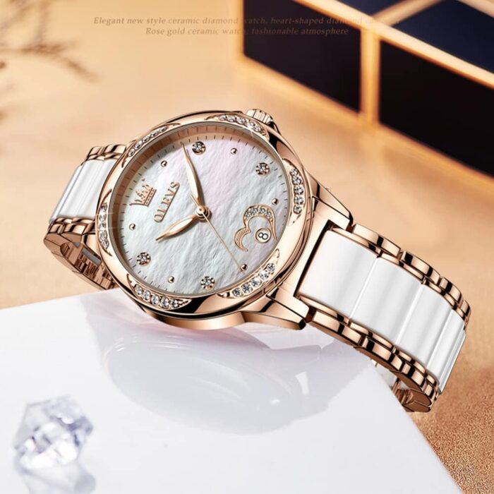 1747111405 olevs womens automatic watch premium large face diamond accented self winding watches for women fashion waterproof ladies dress watch two tone stainless steel ceramic bracelet.jpg