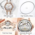 1747111407 olevs womens automatic watch premium large face diamond accented self winding watches for women fashion waterproof ladies dress watch two tone stainless steel ceramic bracelet.jpg