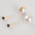 1747112728 japanese 8.0mm akoya cultured pearl earrings black with onyx for women with 18k yellow gold stylish design excellent gift pearl earrings.jpg