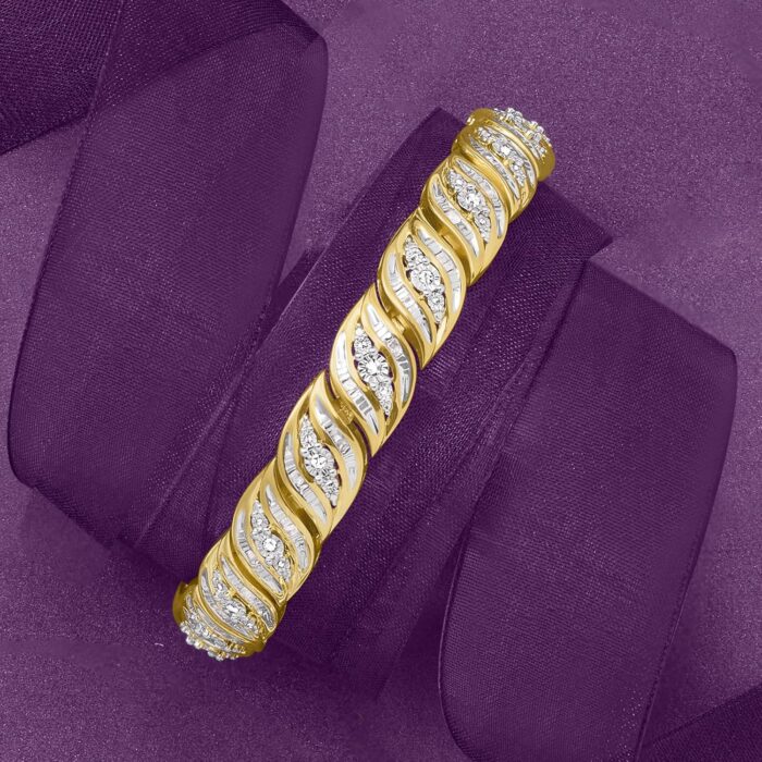 1747118869 ross simons 1.00 ct. t.w. diamond bracelet in 18kt gold over sterling.jpg