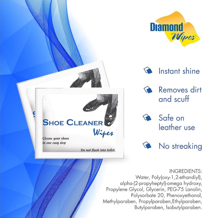 1747123968 diamond wipes pre moistened shoe shine wipes streak free shoe cleaner pack of 1000 individually wrapped wet wipes use on leather travel essentials.jpg