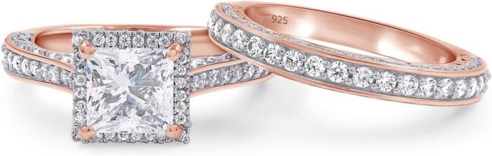1747126141 2 cttw princess cut lab created moissanite halo bridal set engagement ring for women in 14k gold plated sterling silver vvs1 clarity 2cttw.jpg