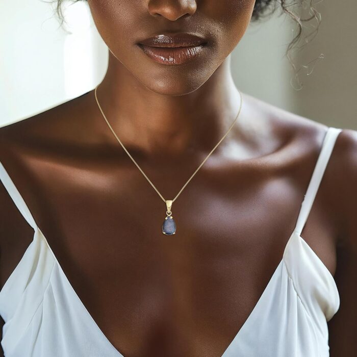 1747127472 14k gold labradorite necklace 14k solid yellow gold dainty teardrop shape pendant with thin 14k gold chain march birthstone 7x10mm teardrop gemstone handmade birthday gift for classy women.jpg