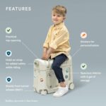 1747127652 stokke jetkids bedbox coral pink ride on suitcase for kids 2 7 years old up to 77 lbs transforms into bed includes mattress decorative stickers adjustable carrying strap.jpg