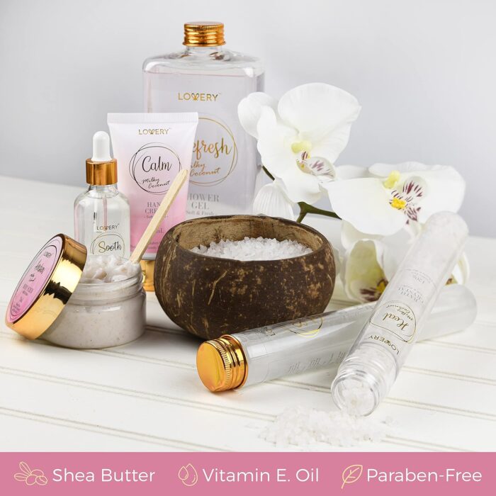 1747129587 mothers day bath gift set home spa gift basket with milky coconut vitamin e shea butter with shower gel bath salt crystals body scrub hand cream body oil bath pillow wooden crate more.jpg