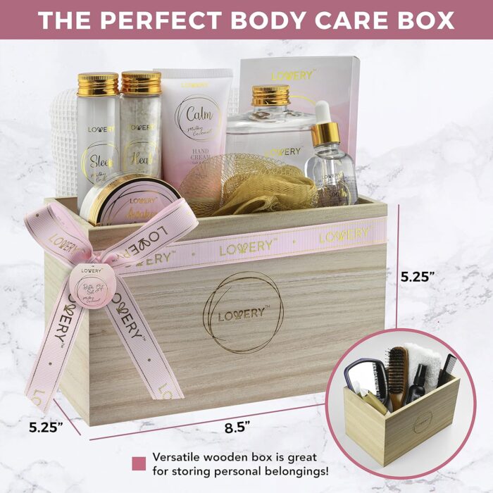 1747129593 mothers day bath gift set home spa gift basket with milky coconut vitamin e shea butter with shower gel bath salt crystals body scrub hand cream body oil bath pillow wooden crate more.jpg