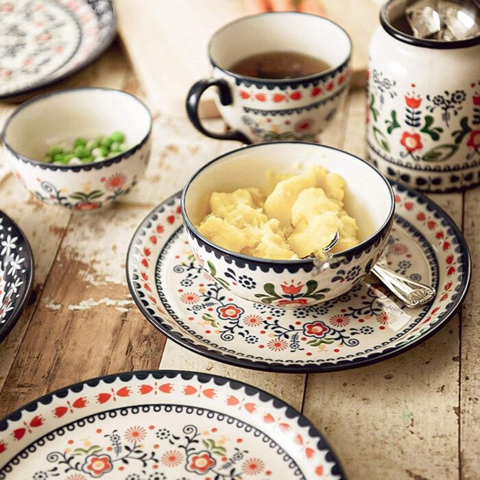 1747131247 temkin high end dinner setceramics dinnerware set ethnic print painting porcelain dinner set of 31 hand painted cereal bowl and steak plate set for wedding gifts.jpg
