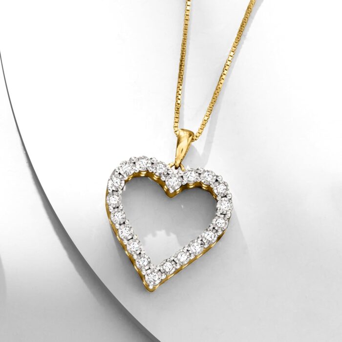 1747133527 ross simons 0.30 ct. t.w. diamond heart pendant necklace.jpg