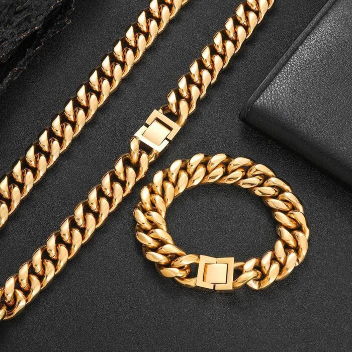 1747134855 solid 18k gold mens and womens bracelet miami cuban chain bracelet fashionable decoration valentines daybirthdaychristmas gift box.jpg
