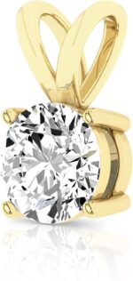 1747137273 14k solid white or yellow gold lab grown moissanite solitaire pendant necklace double loop bail round cushion oval cut pendant only fine jewelry luxury gift.jpg