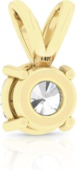 1747137274 14k solid white or yellow gold lab grown moissanite solitaire pendant necklace double loop bail round cushion oval cut pendant only fine jewelry luxury gift.jpg