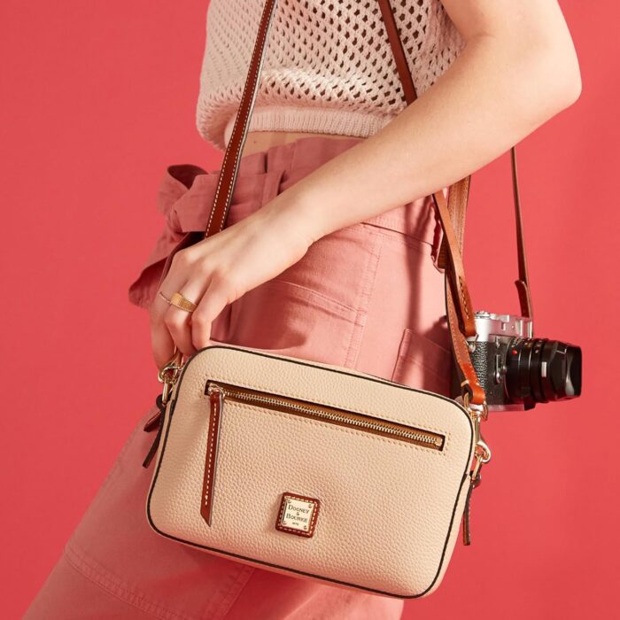 1747142117 dooney bourke womens camera zip crossbody in pebble grain leather small handbag with adjustable shoulder strap.jpg