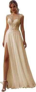 1747145033 lace wedding dresses for bride 2025 tulle beaded with split bridal gowns long.jpg