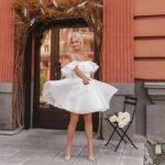 1747148688 short wedding dresses for bride 2025 ruffles puffy sleeve organza homecoming dress a line evening party gown for women.jpg