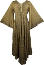 1747152554 agan traders womens 2025 sping bohemian medieval renaissance embroidered bell sleeve flared calf length dress gown.jpg