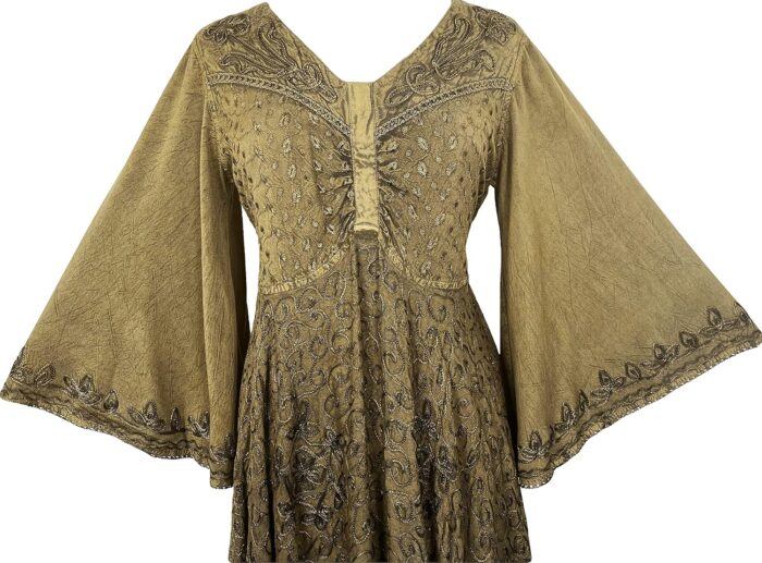 1747152559 agan traders womens 2025 sping bohemian medieval renaissance embroidered bell sleeve flared calf length dress gown.jpg