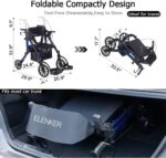 1747153776 elenker 2 in 1 rollator walker transport chair folding wheelchair rolling mobility walking aid with seat belt padded seat and detachable footrests for adult seniors blue.jpg