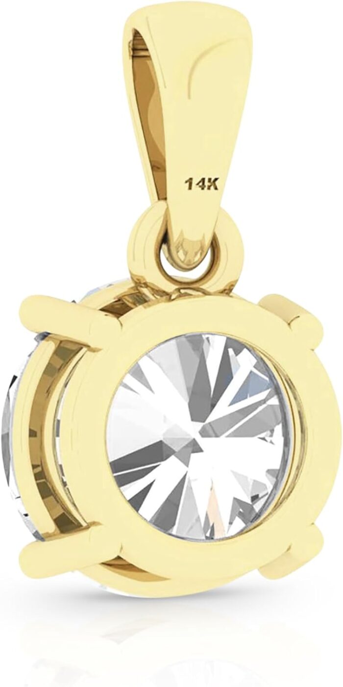 1747156043 14k solid white or yellow gold lab grown moissanite solitaire pendant necklace dangle bail round cushion oval cut pendant only or necklace fine jewelry luxury gift.jpg