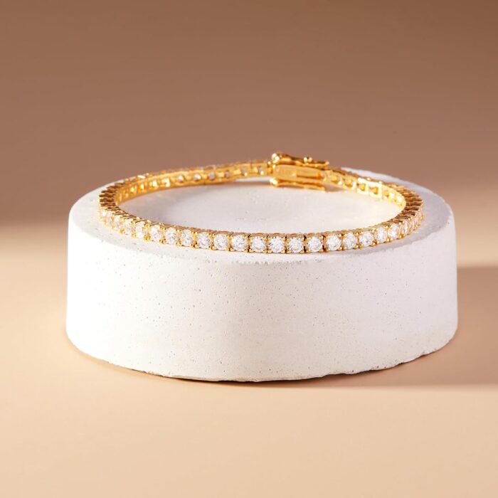 1747159697 isabella vermeil tennis bracelet – hypoallergenic 14k gold vermeil plated with sparkling cubic zirconia stones – tennis jewelry– womens bracelets everyday luxury jewelry gifts for mom.jpg