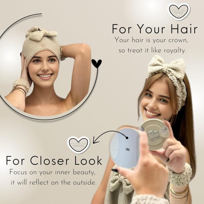 1747167940 happy lolli power shower gift set luxury bath accessories basket for women teen girls – includes body hair towel wrist bands headband face sponge more – empower your routine fresh in beige.jpg