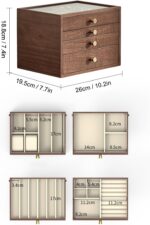 1747172383 black walnut wooden jewelry box for women large 4 layer drawer organizer box with glass lid for necklaces watch necklace ring earring storage mothers day gifts.jpg