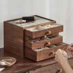 1747172386 black walnut wooden jewelry box for women large 4 layer drawer organizer box with glass lid for necklaces watch necklace ring earring storage mothers day gifts.jpg