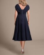 1747172711 tea length mother of the bride dresses for women chiffon prom gown lace appliques cap sleeve evening party gown wedding.jpg