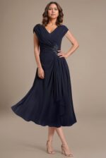1747172714 tea length mother of the bride dresses for women chiffon prom gown lace appliques cap sleeve evening party gown wedding.jpg