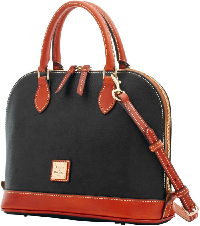 1747176648 dooney bourke womens zip zip satchel in pebble grain leather large handbag with adjustable detachable shoulder strap.jpg